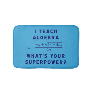 I Teach Algebra / What's Your Superpower? Cashmere Badematte