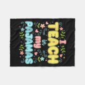 I Teach In My Pajamas Funny Online Virtual Teacher Fleecedecke (Vorderseite (Horizontal))
