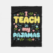 I Teach In My Pajamas Funny Online Virtual Teacher Fleecedecke (Vorderseite)