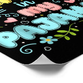 I Teach In My Pajamas Funny Online Virtual Teacher Poster (Ecke)