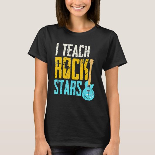 I Teach Rockstars Band Orchestra Teacher T-Shirt (Vorderseite)
