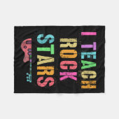 I Teach Rockstars Band Vibes Teacher Rocks My Musi Fleecedecke (Vorderseite (Horizontal))