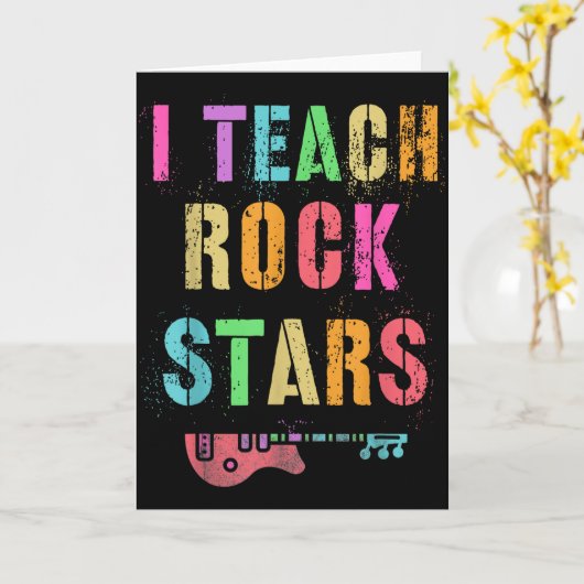 I Teach Rockstars Band Vibes Teacher Rocks My Musi Karte (Gelbe Blume)