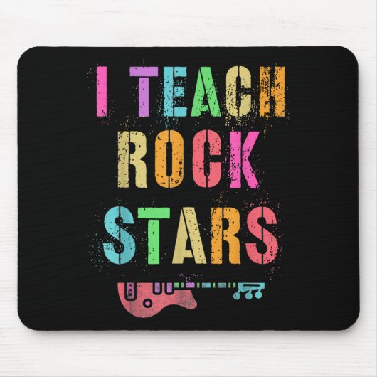 I Teach Rockstars Band Vibes Teacher Rocks My Musi Mousepad (Vorne)