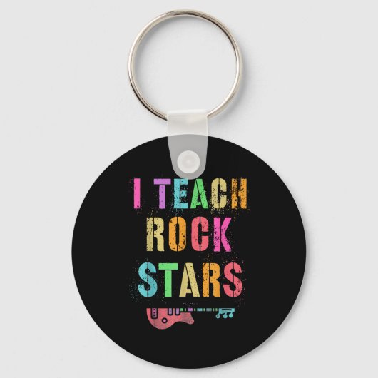 I Teach Rockstars Band Vibes Teacher Rocks My Musi Schlüsselanhänger (Vorderseite)