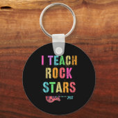 I Teach Rockstars Band Vibes Teacher Rocks My Musi Schlüsselanhänger (Vorderseite)