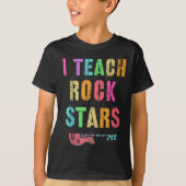I Teach Rockstars Band Vibes Teacher Rocks My Musi T-Shirt (Vorderseite)