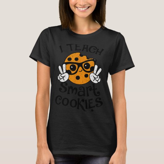 I Teach Smart Cookies Christmas Teacher Teaching X T-Shirt (Vorderseite)