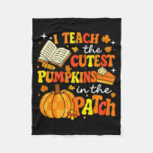 I Teach The Coolest Pumpkins In The Patch Teacher  Fleecedecke (Vorderseite)