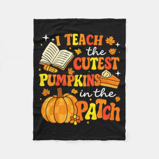 I Teach The Coolest Pumpkins In The Patch Teacher  Fleecedecke (Vorderseite)