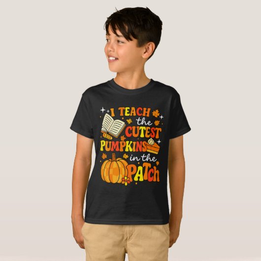 I Teach The Coolest Pumpkins In The Patch Teacher T-Shirt (Vorne ganz)