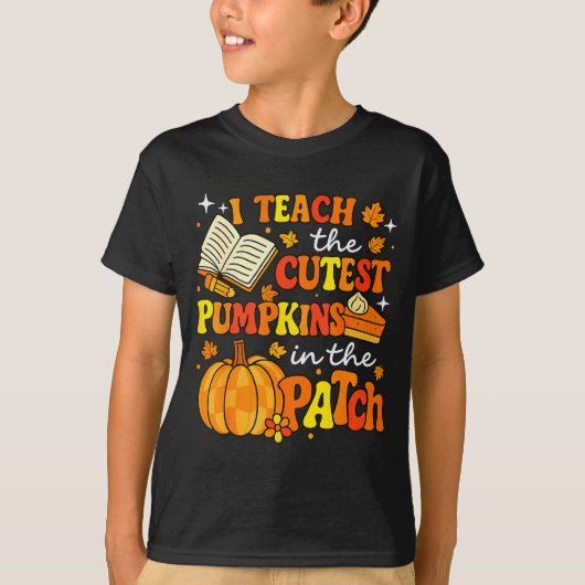 I Teach The Coolest Pumpkins In The Patch Teacher  T-Shirt (Vorderseite)