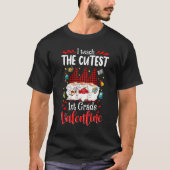 I Teach The Cutest 1st Grade Valentines Gnomes Tea T-Shirt (Vorderseite)