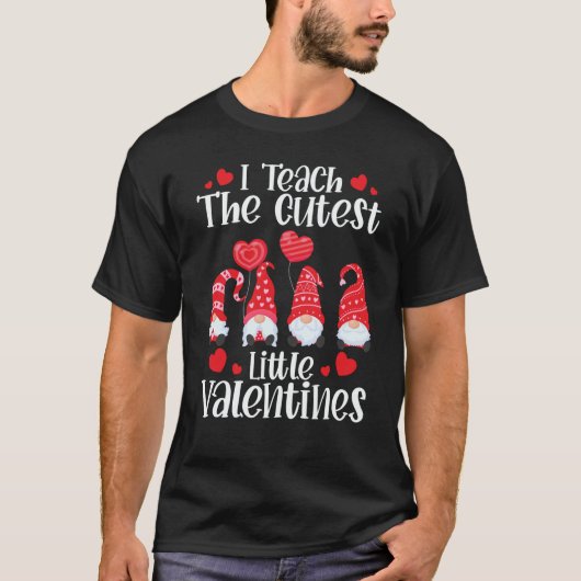 I Teach The Cutest Little Valentines Women Gnome T T-Shirt (Vorderseite)