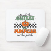 I Teach The Cutest Pumpkins In the Patch Retro Tea Mousepad (Mit Mouse)
