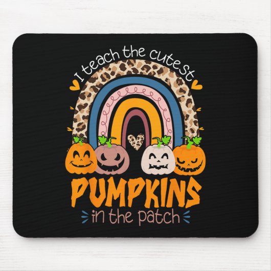 I Teach The Cutest Pumpkins In the Patch Retro Tea Mousepad (Vorne)