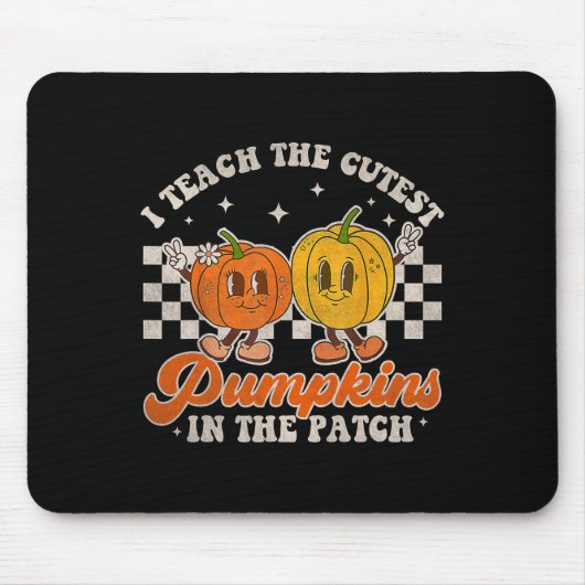 I Teach The Cutest Pumpkins In the Patch Retro Tea Mousepad (Vorne)