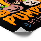 I Teach The Cutest Pumpkins In the Patch Retro Tea Poster (Ecke)