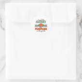I Teach The Cutest Pumpkins In the Patch Retro Tea Runder Aufkleber (Tasche)