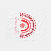 I Teach The Sweetest Hearts Rainbow Teacher Valent Fleecedecke (Vorderseite (Horizontal))