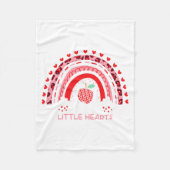 I Teach The Sweetest Hearts Rainbow Teacher Valent Fleecedecke (Vorderseite)