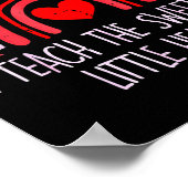 I Teach The Sweetest Hearts Rainbow Teacher Valent Poster (Ecke)