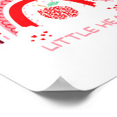 I Teach The Sweetest Hearts Rainbow Teacher Valent Poster (Ecke)