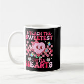 I Teach The Sweetest Little Heart Teacher Valentin Kaffeetasse (Links)