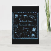 I Teach Tiny Humans About Jesus Christian Teacher Karte (Vorderseite)