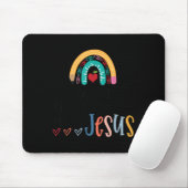 I Teach Tiny Humans About Jesus Christian Teacher Mousepad (Mit Mouse)