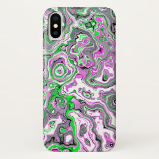 I-Telefongehäuse/Abdeckung aus rosa und grünem Mar iPhone X Hülle