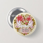 I The Wed Hochzeit Button-Taste Button (Vorne & Hinten)