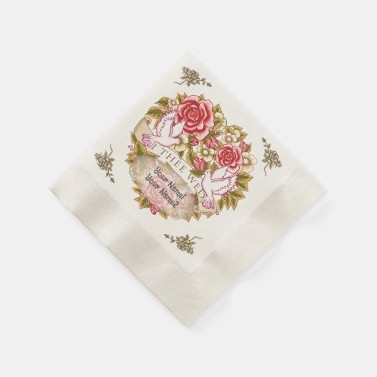 I The Wed Hochzeit Servietten (Ecke)