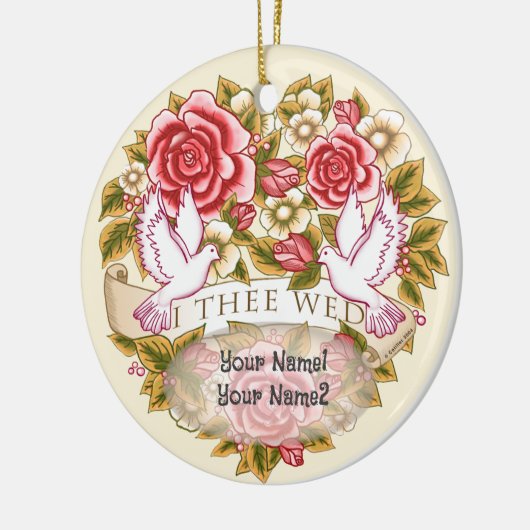 I The Wed Hochzeitsschmuck Keramik Ornament (Links)