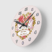 I The Wed Hochzeitsuhr Runde Wanduhr (Winkel)