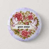 I The Wed Wedding Heart Knopf Button (Vorderseite)