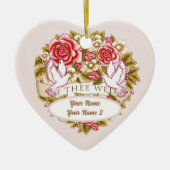 I Thed Custom Hochzeitsornament Keramik Ornament (Vorne)