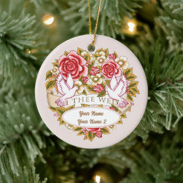 I Thed Custom Hochzeitsornament Keramik Ornament