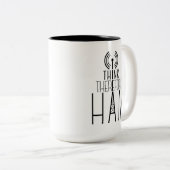 "I Think folglich I HAM" Amateur-Radio-Tasse Zweifarbige Tasse (VorderseiteRechts)