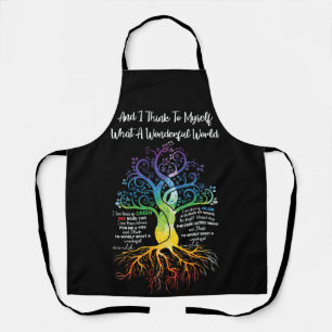 I Think To Myself What A Wonderful World Hippie Schürze