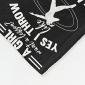 I Throw Like A Girl Shot Put Track And Field Fleecedecke (Ecke)