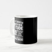 I Told My Daughter To Watch Her Attitude Funny Cat Kaffeetasse (Vorderseite Links)