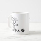 I töten Strick also ich nicht Leute-Tasse Kaffeetasse (Vorderseite Links)