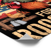 I Traded My Rifle For Roosters Veteran Chicken Far Poster (Ecke)