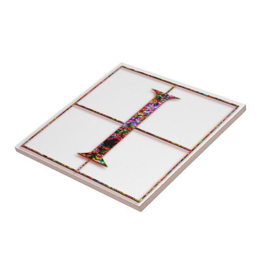 I Trajanus Red Custom Monogram Tile Fliese (Seite)