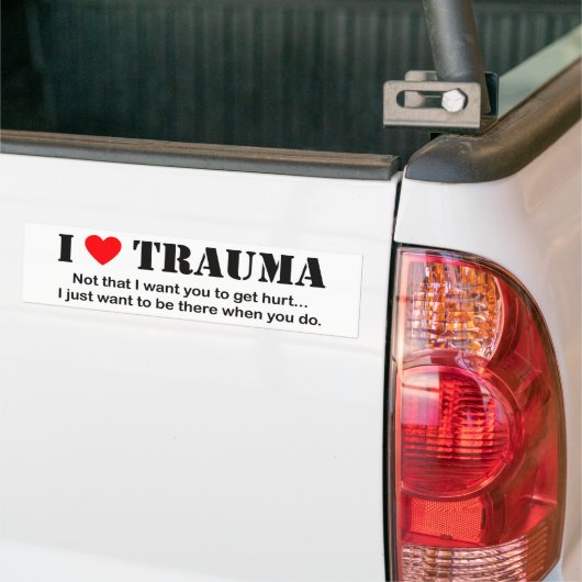 ♥ I Trauma Autoaufkleber (Auf Lkw)