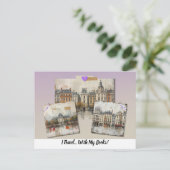 I Travel... With My Books! Postkarte (Stehend Vorderseite)