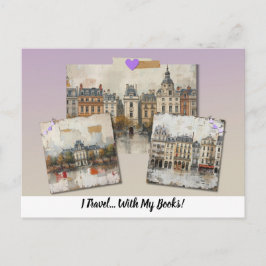 I Travel... With My Books! Postkarte