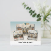 I Travel... With My Books! Postkarte (Stehend Vorderseite)