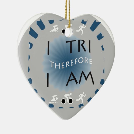 I Tri deshalb bin ich Triathlon Keramikornament (Rechts)